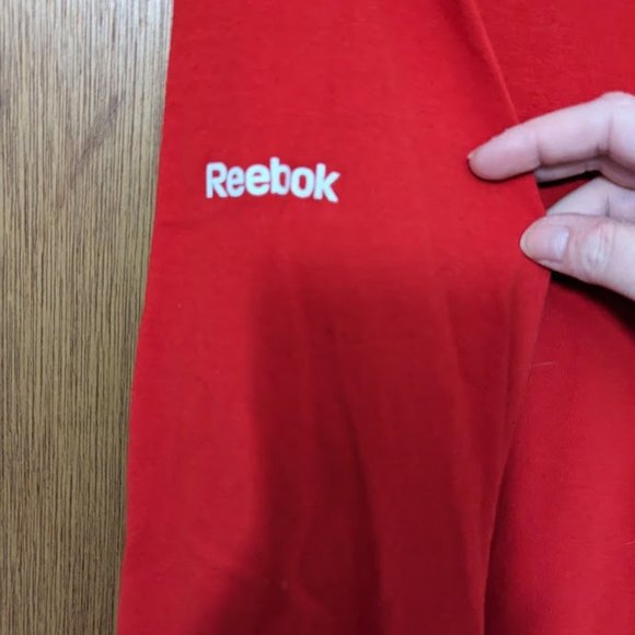 Washington Capitals Shirt Mens Large Reebok Red Long Sleeve Hockey NHL - Picture 3 of 4